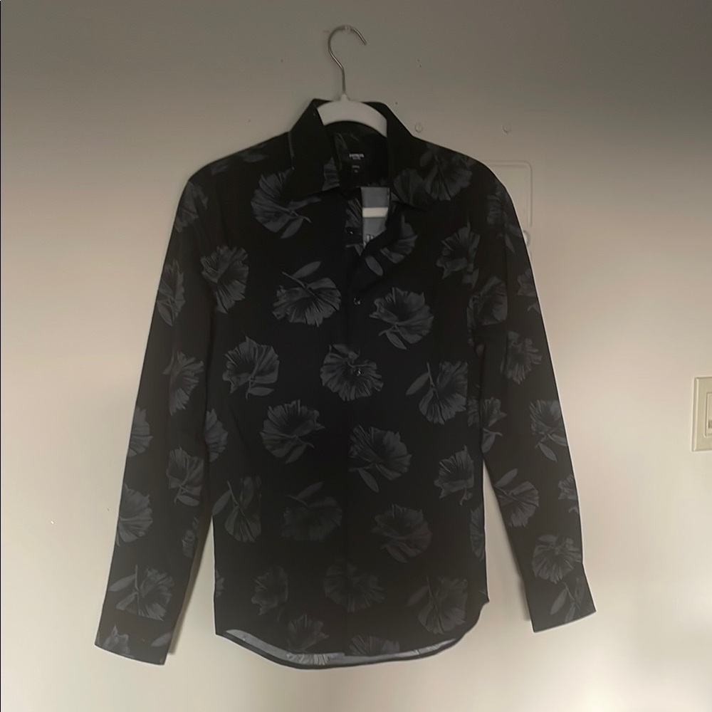 Floral Long Sleeve Dress Shirt